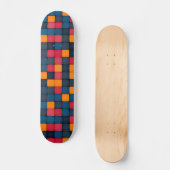 Colorful Modern Geometric Tegel Textern Patroon Persoonlijk Skateboard (Voorkant)