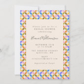 Colorful Modern Geometric Yellow Vrijgezellenfeest Kaart (Voorkant)