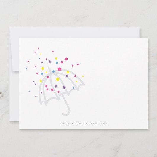 Colorful Modern Green Baby Sprinkle Invitation Kaart (Achterkant)