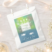 Colorful Modern Happy Norooz Letters Fish Flowers Bedankzakje (Geknipt)