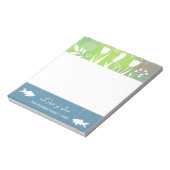 Colorful Modern Happy Norooz Letters Fish Flowers Notitieblok (Linkerzijde)