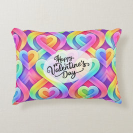 Colorful Modern Hearts Pattern Valentine’s Day Accent Kussen