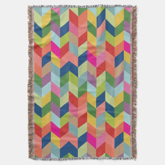 Colorful Modern Herringbone Deken (Voorkant Verticaal)