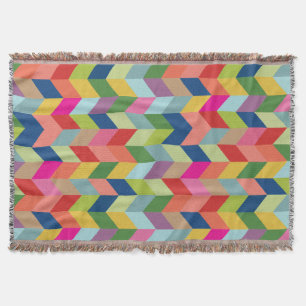 Colorful Modern Herringbone Deken