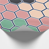 Colorful Modern Hexagons Patroon Cadeaupapier (Hoek)