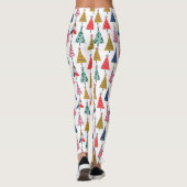 Colorful Modern Holiday Tree Patroon Leggings (Achterkant)