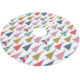 Colorful Modern Holiday Trees Pattern Kerstboom Rok