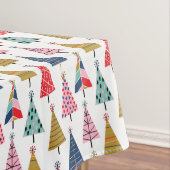 Colorful Modern Holiday Trees Pattern Tafelkleed (Voorbeeld)