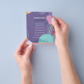 Colorful Modern Home Cleaning Service Flyer (Hand)