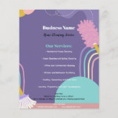 Colorful Modern Home Cleaning Service Flyer (Voorkant)