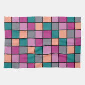 Colorful Modern Horizontal Tiles Pattern versie 1 Theedoek (Horizontaal)