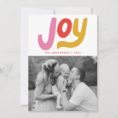 Colorful Modern Joy Foto Feestdagenkaart (Voorkant)