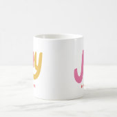 Colorful Modern Joy Personalized Holiday Koffiemok (Center)