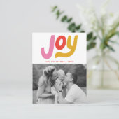 Colorful Modern Joy Photo Feestdagenkaart (Staand voorkant)