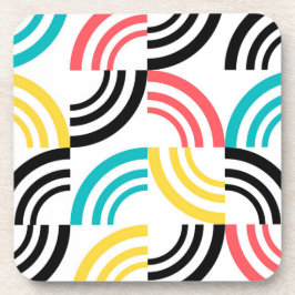 Colorful, modern, leuk, vrolijk geometrisch grafis bier onderzetter