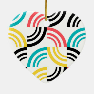 Colorful, modern, leuk, vrolijk geometrisch grafis keramisch ornament