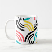 Colorful, modern, leuk, vrolijk geometrisch grafis koffiemok (Links)