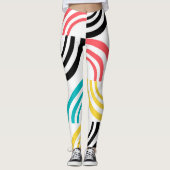 Colorful, modern, leuk, vrolijk geometrisch grafis leggings (Voorkant)