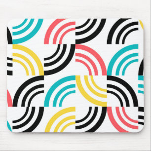 Colorful, modern, leuk, vrolijk geometrisch grafis muismat