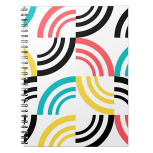 Colorful, modern, leuk, vrolijk geometrisch grafis notitieboek