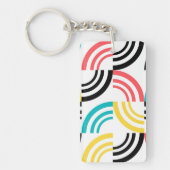 Colorful, modern, leuk, vrolijk geometrisch grafis sleutelhanger (Voorkant)