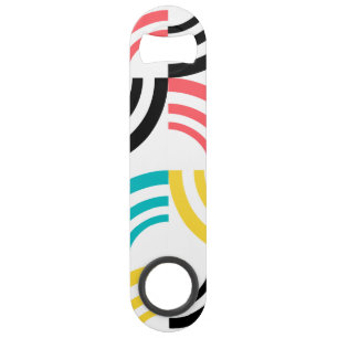 Colorful, modern, leuk, vrolijk geometrisch grafis speed flessenopener