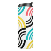 Colorful, modern, leuk, vrolijk geometrisch grafis thermosbeker (Gedraaid links)