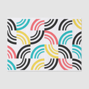 Colorful, modern, leuk, vrolijk geometrisch grafis tissuepapier