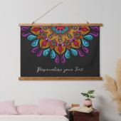 Colorful Modern Mandala Trippy Psychedelic Hippie Hangend Wandkleed (Slaapkamer)