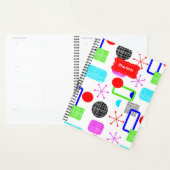 Colorful Modern Mid Century Patroon Planner (Display)
