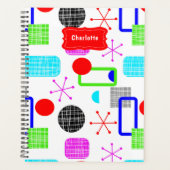 Colorful Modern Mid Century Patroon Planner (Voorkant)