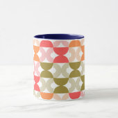 Colorful modern mid-eeuwse patroonretro uit de jar mok (Midden)