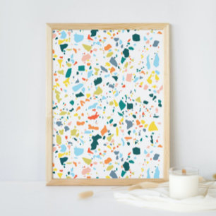 Colorful Modern Minimalist Abstracte Splatter Art Poster