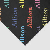 Colorful Modern Monogrammed Simple Black Tissuepapier (Detail)