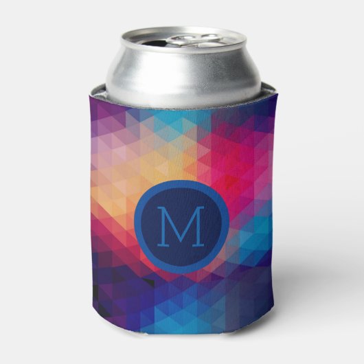 Colorful Modern Mosaic Geometric Pattern Blikjeskoeler (Blikje Voorkant)