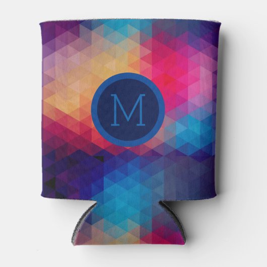 Colorful Modern Mosaic Geometric Pattern Blikjeskoeler (Voorkant)