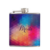 Colorful Modern Mosaic Geometric Pattern Heupfles (Voorkant)