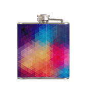 Colorful Modern Mosaic Geometric Pattern Heupfles (Achterkant)