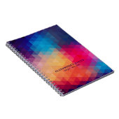 Colorful Modern Mosaic Geometric Pattern Notitieboek (Rechterzijde)