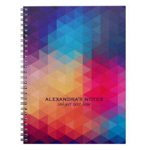 Colorful Modern Mosaic Geometric Pattern Notitieboek
