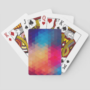 Colorful Modern Mosaic Geometric Pattern Pokerkaarten