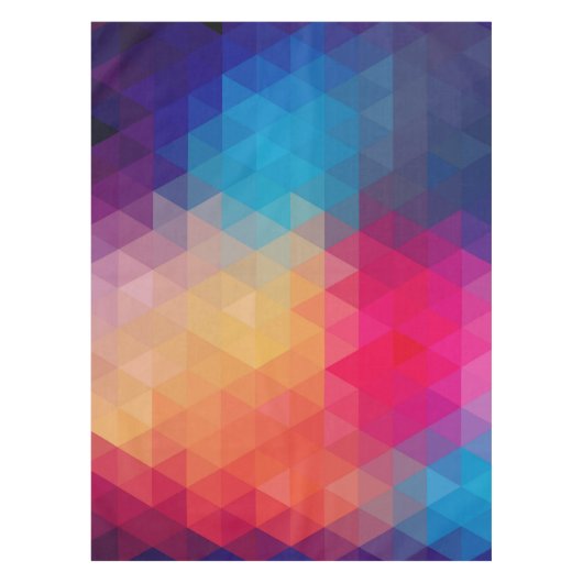 Colorful Modern Mosaic Geometric Pattern Tafelkleed (Voorkant)