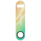 Colorful Modern Pastel Waves Patroon op maat Speed Flessenopener (Voorkant)