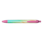 Colorful Modern Pastel Waves Pattern Personalised Zwarte Inkt Pen (Achterkant)