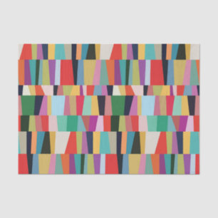 Colorful Modern Patchwork Patroon Tissuepapier