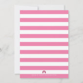 Colorful Modern Pink Girl Baby shower Uitnodiging (Achterkant)