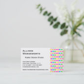 Colorful Modern Polka Dot Fun Pattern Visitekaartje (Staand voorkant)