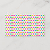 Colorful Modern Polka Dot Fun Pattern Visitekaartje (Achterkant)