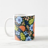 Colorful Modern Pretty Flower Pattern Personalised Koffiemok (Links)