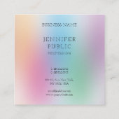 Colorful Modern Professional Elegant Sjabloon Vierkante Visitekaartje (Achterkant)